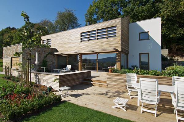 ©Roofland - Maison à ossature bois avec vue panoramique à Stoumont (B)