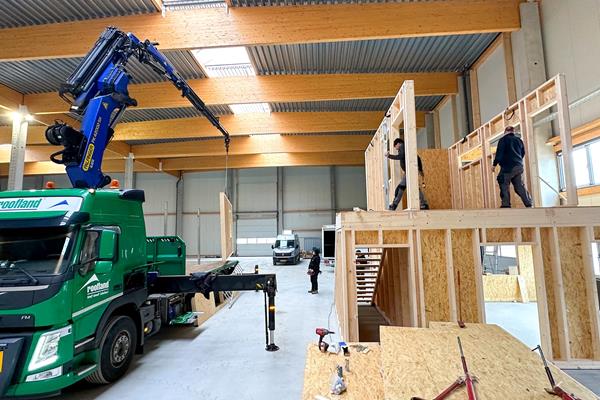 Construction modulaire en bois pour bureaux industriels