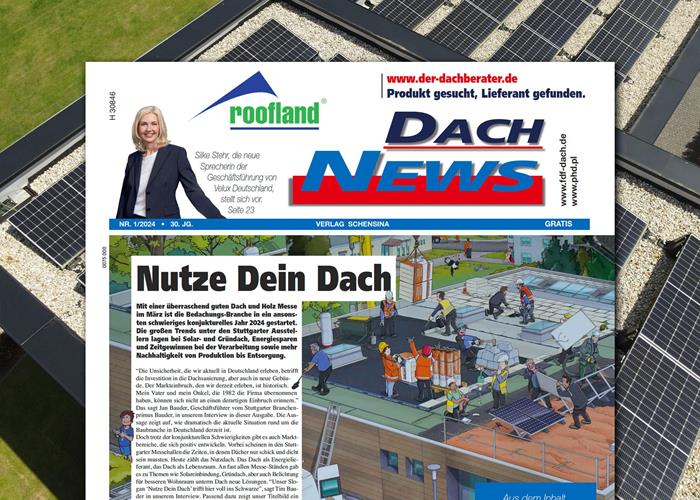 Neue Ausgabe der "FDF Dach News" (01-2024) steht ganz im Zeichen des „Nutzdachs“