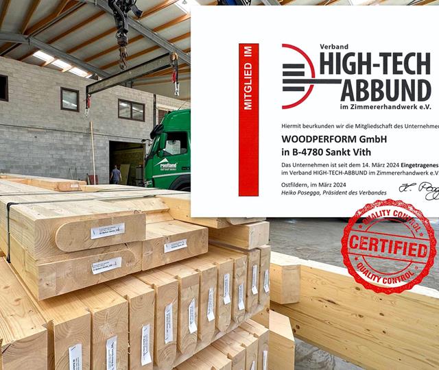 Zertifikat High-Tech Abbund - Roofland AG stärkt ihre Position im Zimmererhandwerk