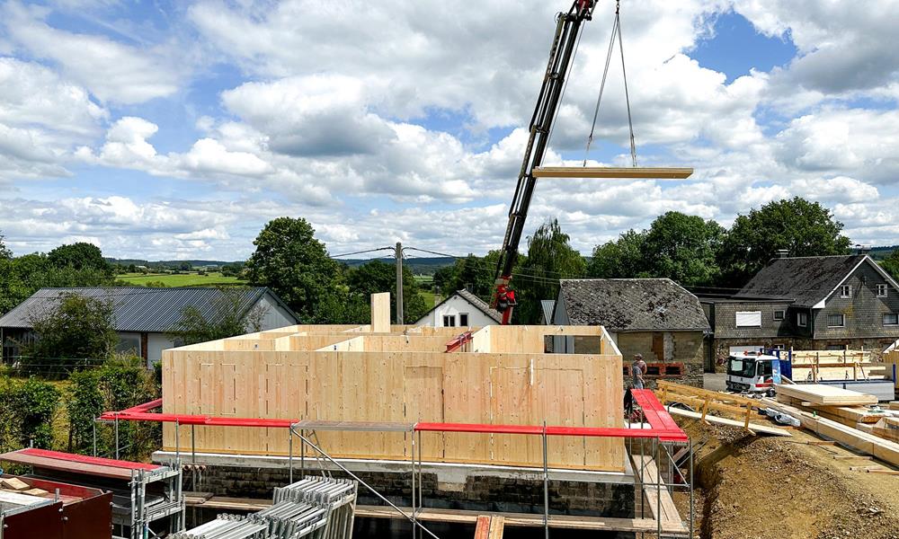 ©Roofland - Maison individuelle en bois massif à Mirfeld (B)