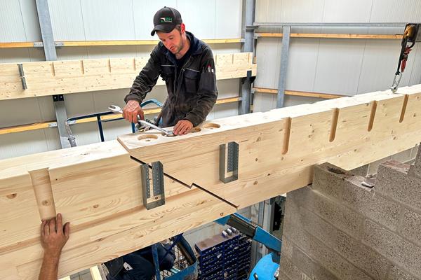 ©Roofland - Bestandshalle Balkenlage in Büllingen (B)